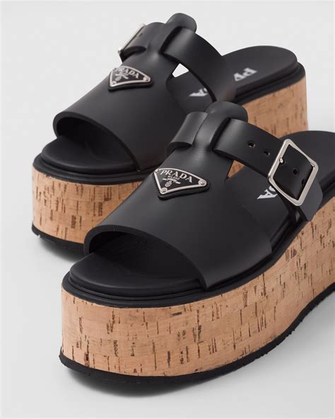 prada wedge sandals sale|Prada platform wedge sandals.